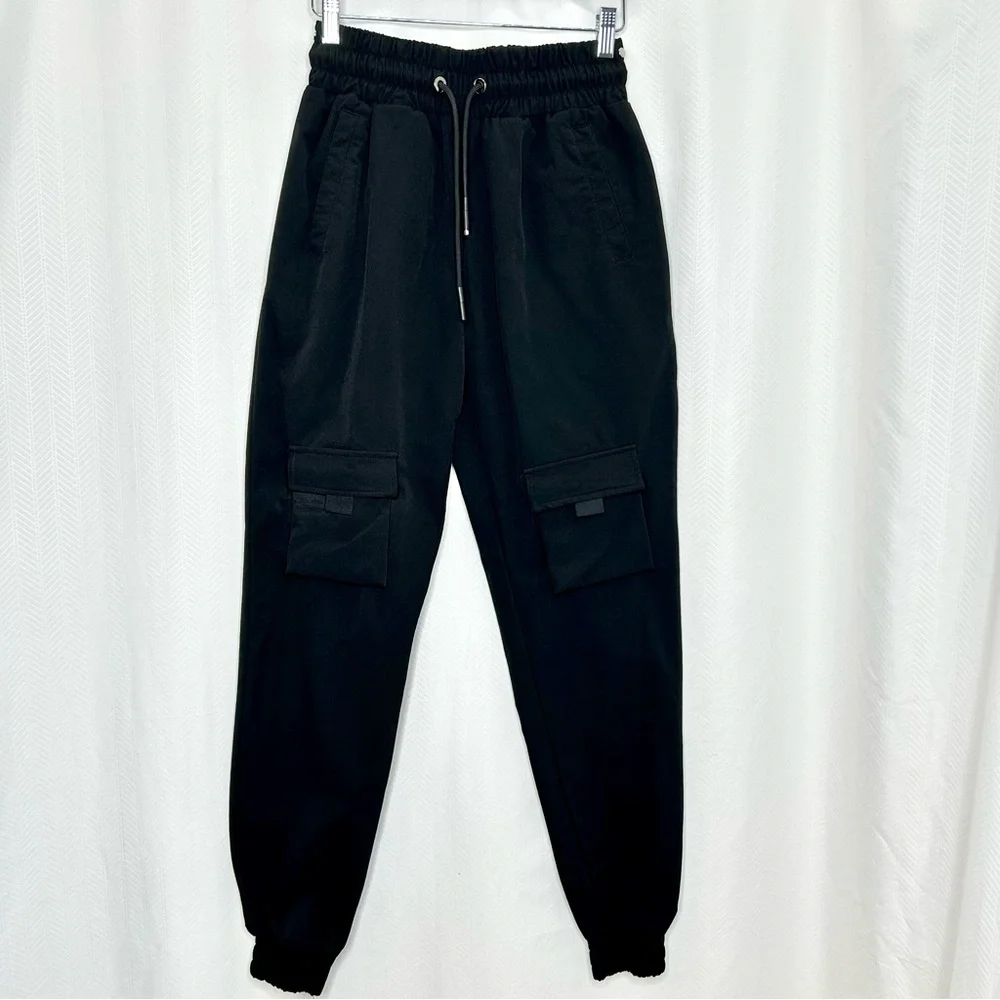 Maniere de Voir black cargo joggers - Picture 1 of 8